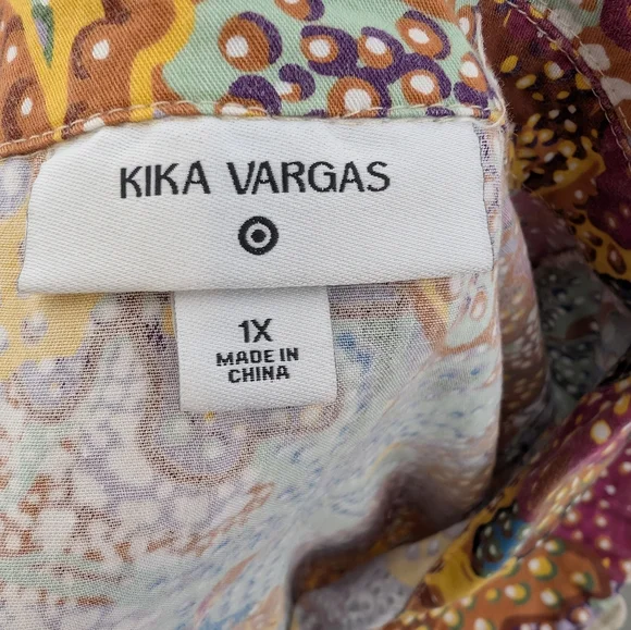 Kika Vargas X Target Anemone floral dress tunic. Size 1X. - Picture 5 of 7